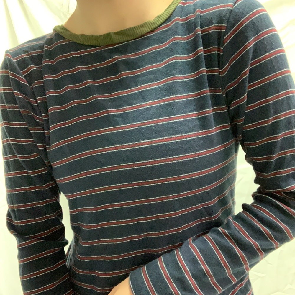 Striped Long Sleeve Skater Shirt